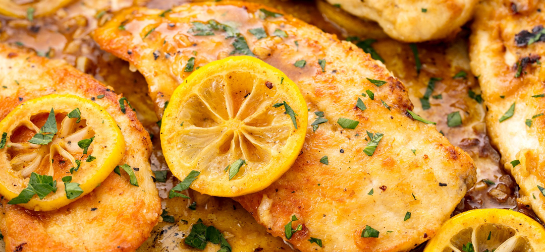 Курица с лимоном и черный перцем
