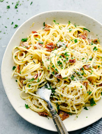 Макароны с яйцом