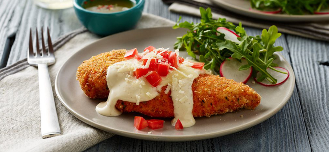 Куриное филе в панировке с пармезаном