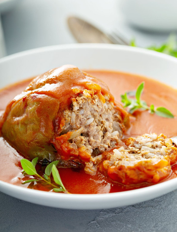 Фаршированный перец с фаршем и рисом